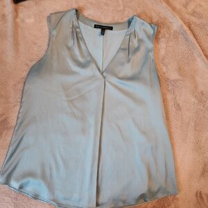 White House Black Market Blue Sleeveless Blouse